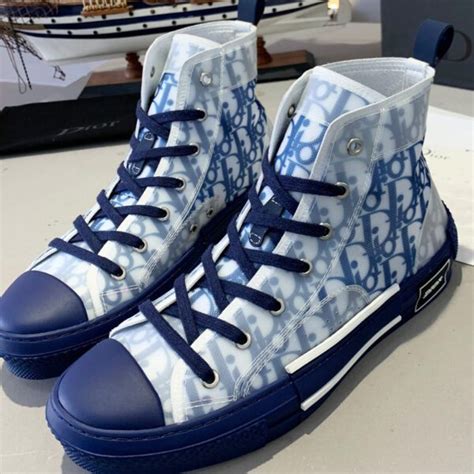 blue dior hightops|christian Dior high tops.